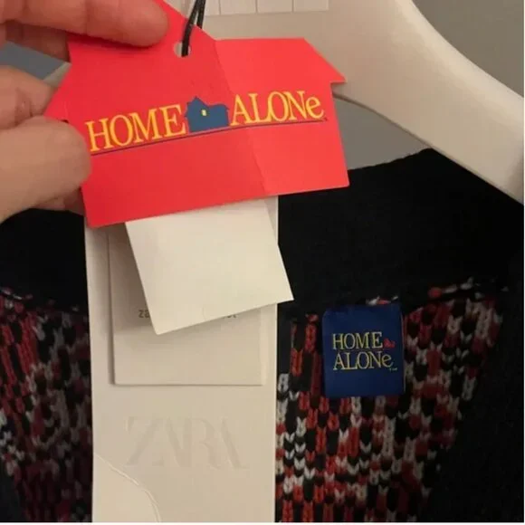 Zara Home Alone Logo Wool blend knit Jacket Cardigan NWT - Picture 16 of 16